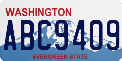 WA license plate ABC9409