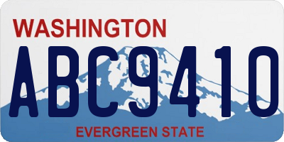 WA license plate ABC9410