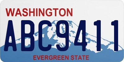 WA license plate ABC9411