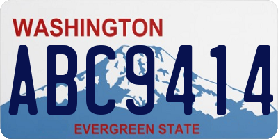 WA license plate ABC9414