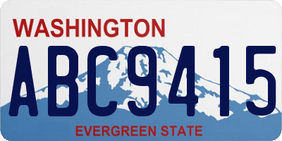 WA license plate ABC9415