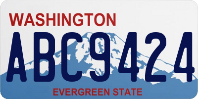 WA license plate ABC9424