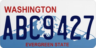 WA license plate ABC9427