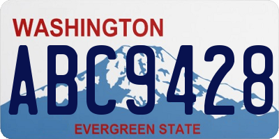 WA license plate ABC9428