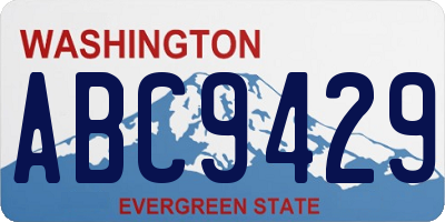 WA license plate ABC9429