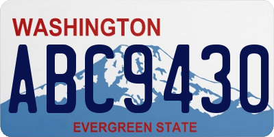 WA license plate ABC9430
