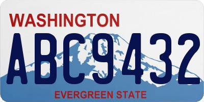 WA license plate ABC9432