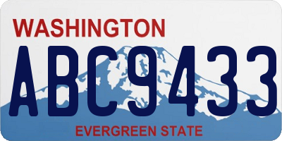 WA license plate ABC9433