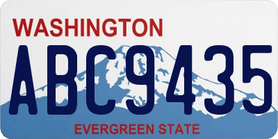 WA license plate ABC9435