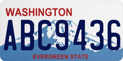 WA license plate ABC9436