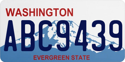 WA license plate ABC9439
