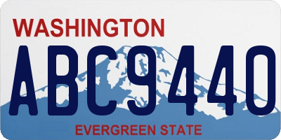 WA license plate ABC9440
