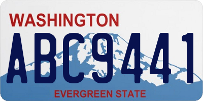 WA license plate ABC9441