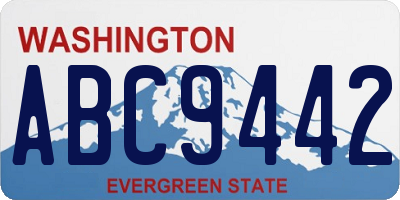 WA license plate ABC9442