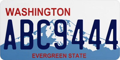 WA license plate ABC9444