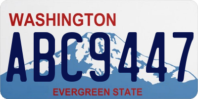 WA license plate ABC9447