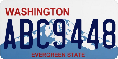WA license plate ABC9448