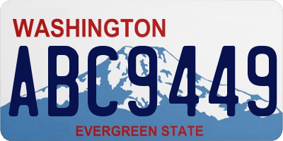 WA license plate ABC9449