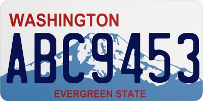 WA license plate ABC9453