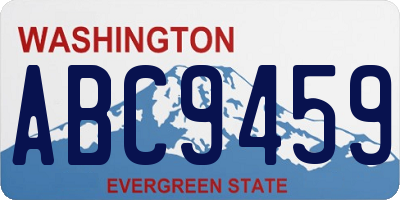 WA license plate ABC9459
