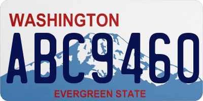WA license plate ABC9460
