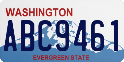WA license plate ABC9461