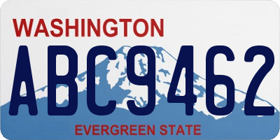 WA license plate ABC9462