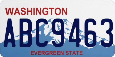 WA license plate ABC9463