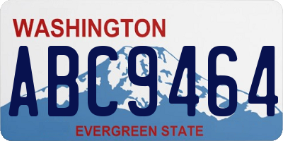 WA license plate ABC9464