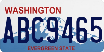 WA license plate ABC9465