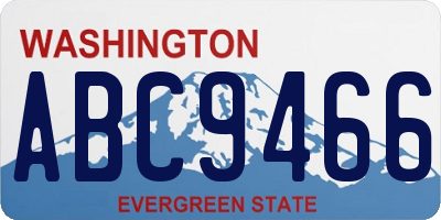 WA license plate ABC9466