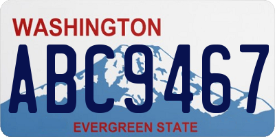 WA license plate ABC9467