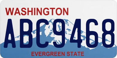 WA license plate ABC9468