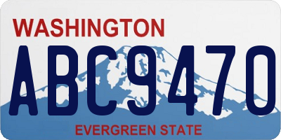 WA license plate ABC9470