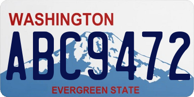 WA license plate ABC9472