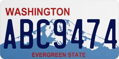 WA license plate ABC9474