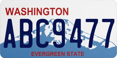 WA license plate ABC9477
