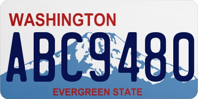 WA license plate ABC9480