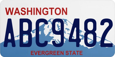 WA license plate ABC9482