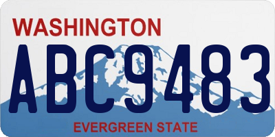 WA license plate ABC9483