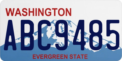 WA license plate ABC9485