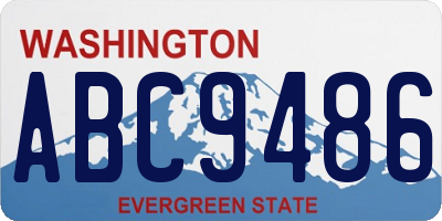 WA license plate ABC9486