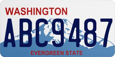 WA license plate ABC9487