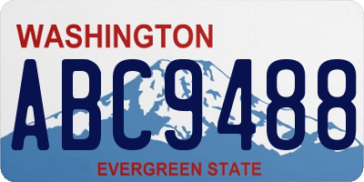 WA license plate ABC9488