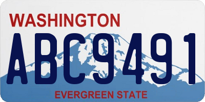 WA license plate ABC9491