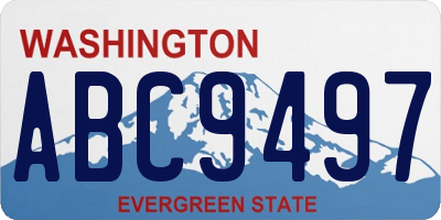 WA license plate ABC9497
