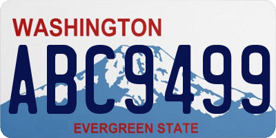 WA license plate ABC9499