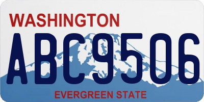 WA license plate ABC9506