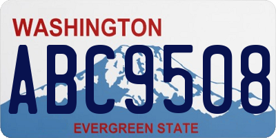 WA license plate ABC9508