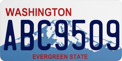 WA license plate ABC9509